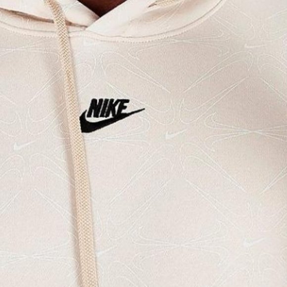 Big & Tall Nike Allover Print Club Hoodie - Picture 7 of 7